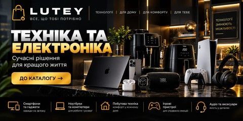 Техніка та електроніка — гаджети й побутова техніка в LUTEY